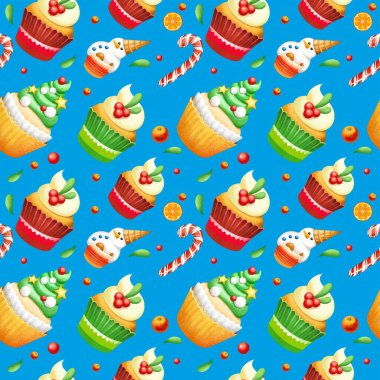 Kusursuz Noel baskısı. Paketler, kumaşlar ve desenler. Yaratıcılığınız için nitel çizimler.