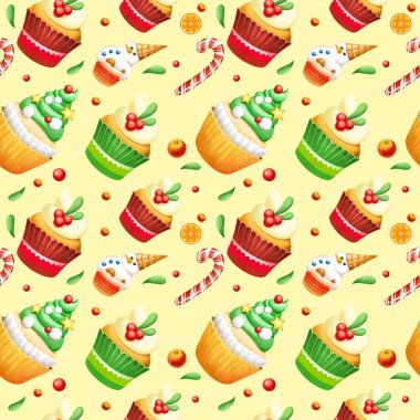 Kusursuz Noel baskısı. Paketler, kumaşlar ve desenler. Yaratıcılığınız için nitel çizimler.