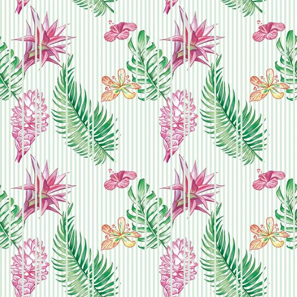 Tropical seamless print. Set of prints for fabric, packaging and creativity.