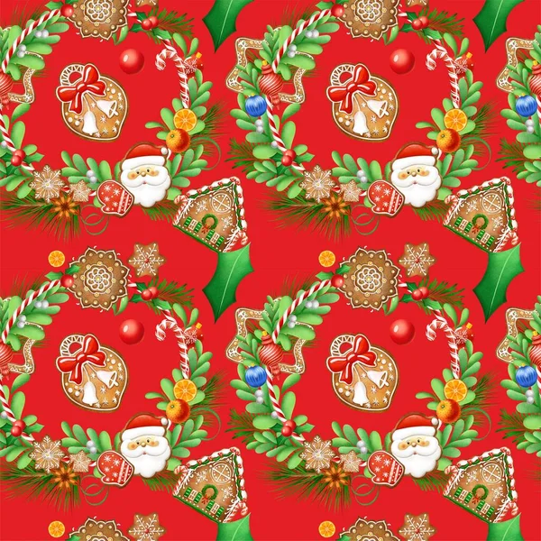 Christmas Seamless Print Patterns Packaging Fabrics Patterns Qualitative Illustrations Your — Stock Photo, Image