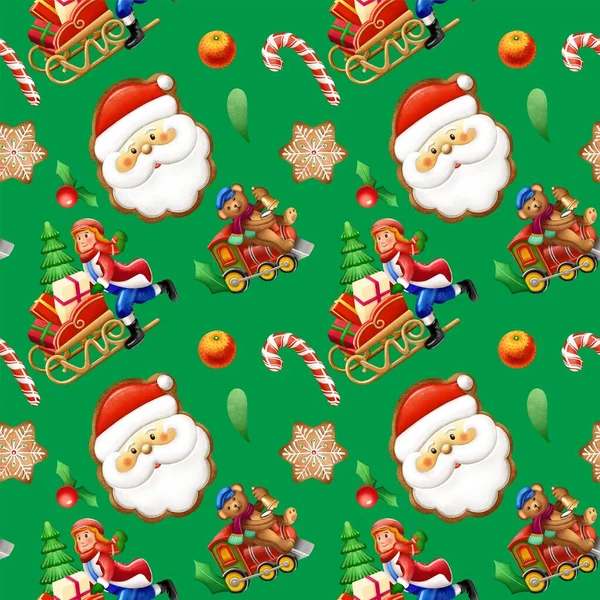 Weihnachten Nahtlos Gedruckt Muster Für Verpackungen Stoffe Und Muster Qualitative — Stockfoto
