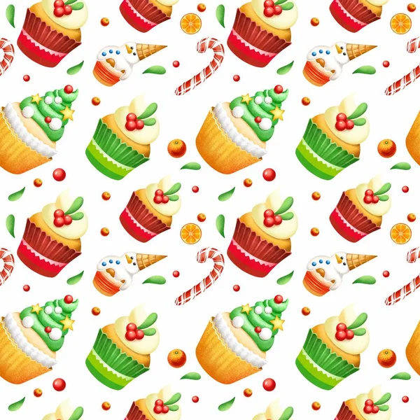 Christmas seamless print. Patterns for packaging, fabrics and patterns. Qualitative illustrations for your creativity.