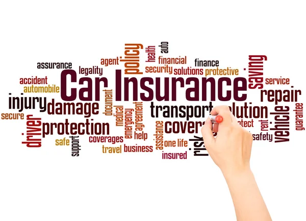 Car Insurance Word Cloud Hand Writin — Stock Photo, Image