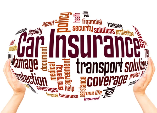 Car Insurance Word Cloud Sphere Concept White Background — Stock Photo, Image