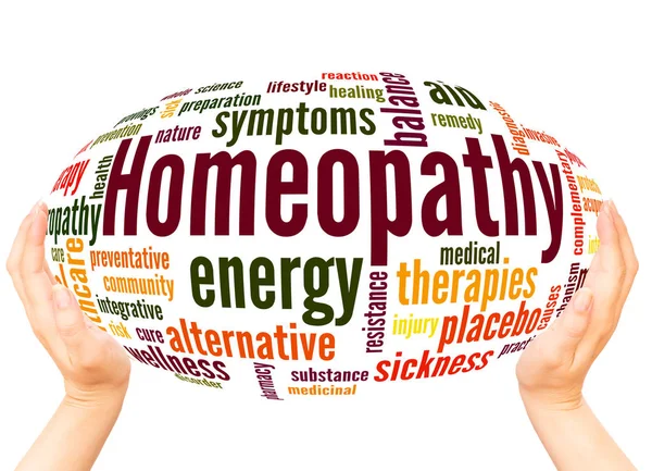 Homeopati Kelime Bulutu Küre Kavramı Beyaz Arka Plan Üzerinde — Stok fotoğraf