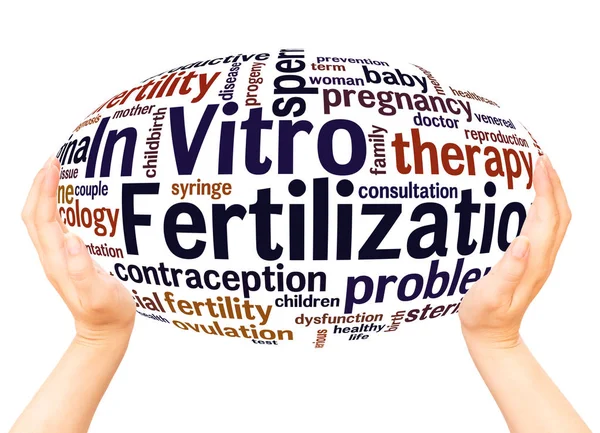 Слово Облачная Сфера Vitro Fertilisation Белом Фоне — стоковое фото