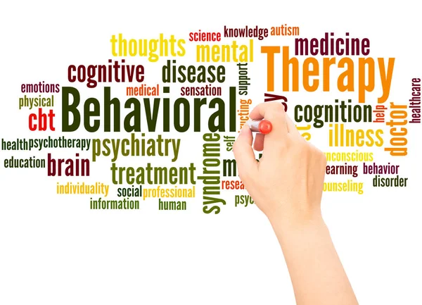 Behavioral Therapy Word Cloud Hand Writin — Stock Photo, Image