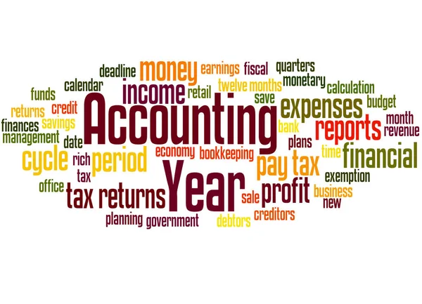 Accounting year word cloud concept — Stock Photo, Image