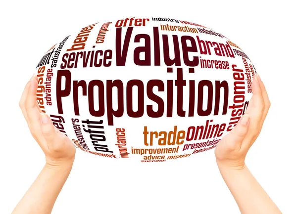 Value Proposition word cloud hand sphere concept — Stock Photo, Image