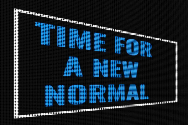 Tiempo para un nuevo texto azul normal en la pantalla oscura — Foto de Stock