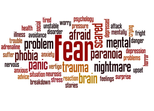 Fear word cloud concept — Stock Photo, Image