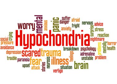 Hypochondria fear of illness word cloud concept 2 clipart
