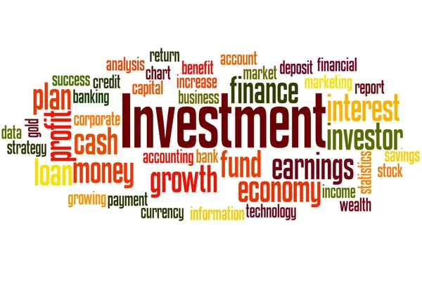 Investering ord moln koncept 3 — Stockfoto