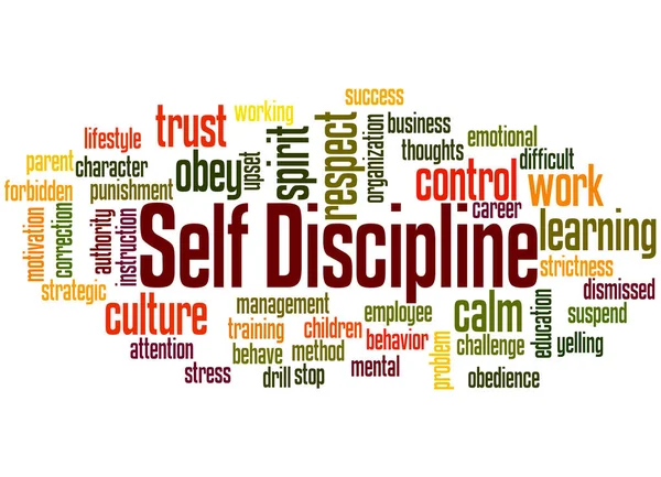 Self discipline word cloud concept 2 — Stock Photo, Image