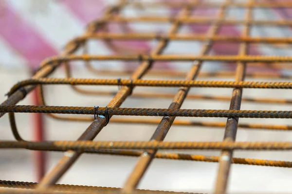 Tying reinforcing steel bars 2 — Stock Photo, Image