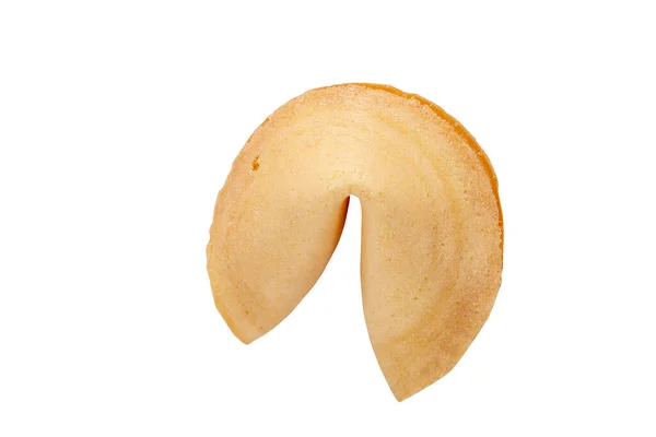 Fortune Cookie Voorspelling Geïsoleerd Witte Achtergrond — Stockfoto