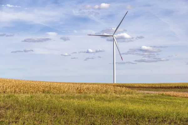 Rotor Einer Windkraftanlage Mit Rotorblättern Elektrizitätstechnikkonzept Innovative Nachhaltige Ressourcentechnologie Grüne — Stockfoto