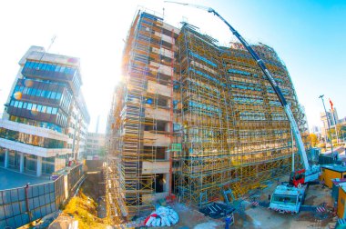 Üsküp, Makedonya - Kasım 2011. Arkeoloji Müzesi'nin yeni binasının inşaatı.