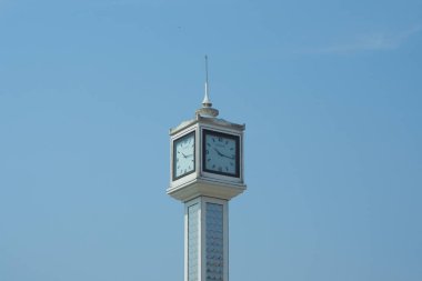 Apr 2019 Nong ya Sai Bölgesi Suphanburi Ili bölgenin saat kulesinin fotoğrafı