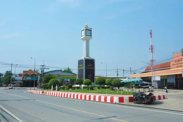 Kwi 2019 Nong Sai Powiat Suphanburi Prowincja Zdjęcie Wieży Zegarowej — Zdjęcie stockowe