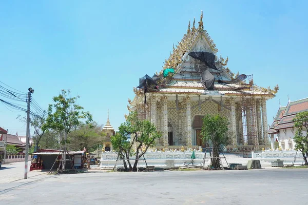 Maart 2019 Oude Tempel Wat Lai Tempel Suphan Buri Thailand — Stockfoto