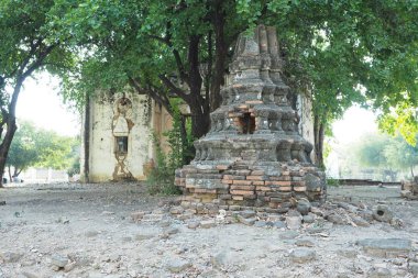 Mart 2019 eski Tapınak, Phra Loob Tapınağı, Suphan Buri, Tayland