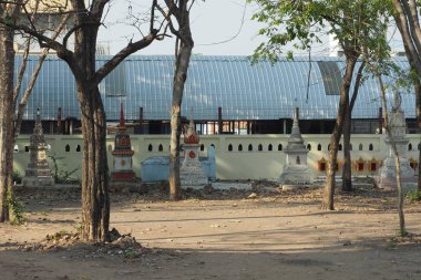 Mart 2019 eski Tapınak, Phra Loob Tapınağı, Suphan Buri, Tayland