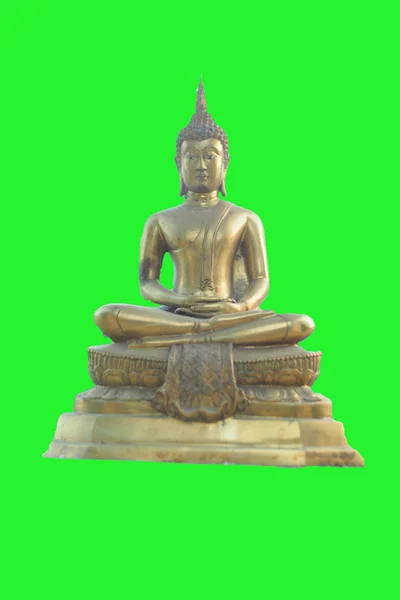 Buddha Zeleném Pozadí — Stock fotografie