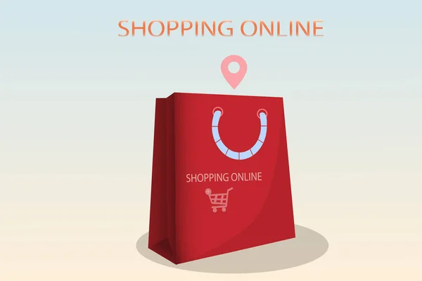 Shopping Online Mobile Shop Concept Idea — 스톡 벡터