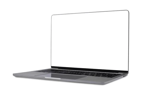 Laptop Computer Moderne Dünne Kante Schlankes Design Leerer Bildschirm Isoliert — Stockfoto