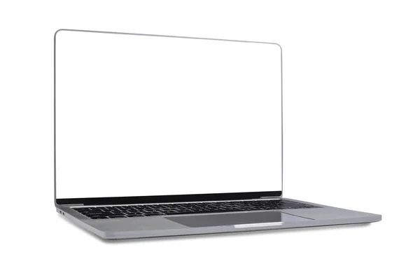 Laptop Computer Moderne Dünne Kante Schlankes Design Leerer Bildschirm Isoliert — Stockfoto