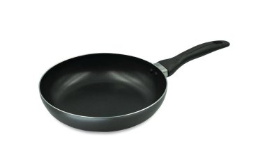 izole kırpma yolu ile beyaz arka planda siyah kızartma tavası.