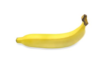 Olgun sarı muz meyve kırpma yolu ile beyaz arka plan izole.