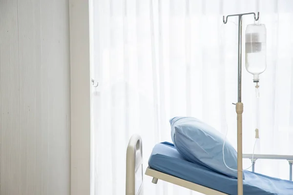 Hospital room with bed and comfortable medical device