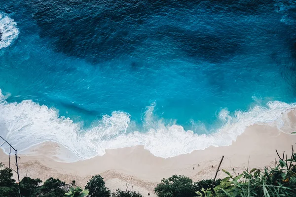 Wild Beach Uppifrån Utsikt Havs Vågor — Stockfoto