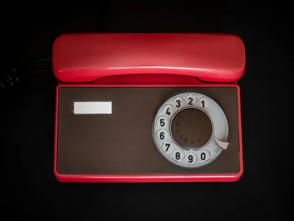 Red retro phone — Stock Photo, Image