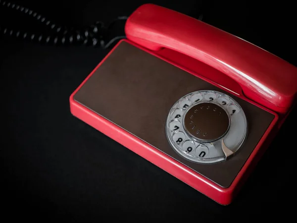 Red retro phone — Stock Photo, Image