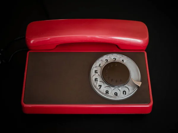 Red retro phone — Stock Photo, Image