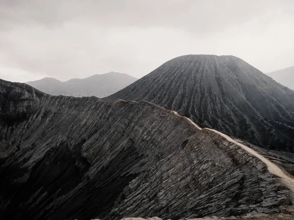 Camino Alrededor Del Volcán Activo Bromo Indonesia Java Oriental Borde — Foto de Stock