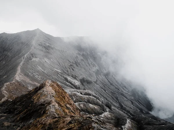 Camino Alrededor Del Volcán Activo Bromo Indonesia Java Oriental Borde — Foto de Stock