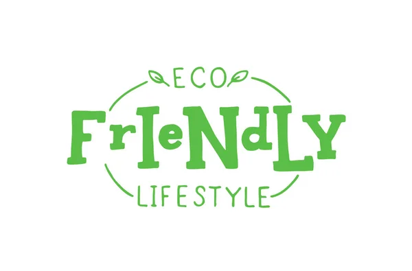 El çizimi yazı tipografisi. Çevre dostu konsept