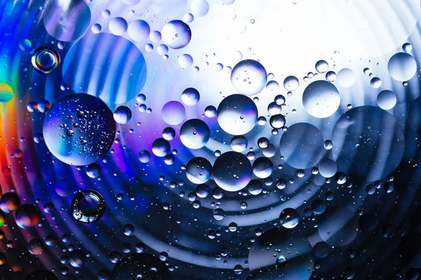 Colorful Oil Drops Water Abstract Background Colorful Bubble Oil Water — Stock Photo, Image