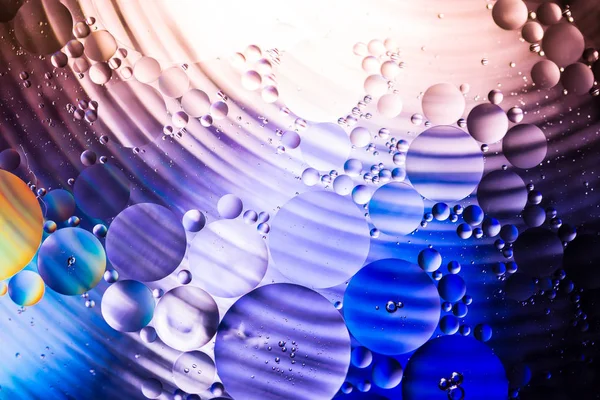 Colorful Oil Drops Water Abstract Background Colorful Bubble Oil Water — Stock Photo, Image