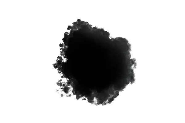 Black Ink Cloud Isolated White Background — Stock Photo, Image
