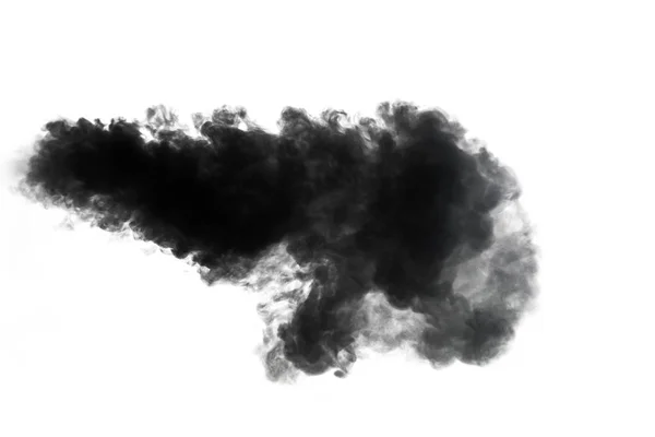 Nube Tinta Negra Aislada Sobre Fondo Blanco — Foto de Stock