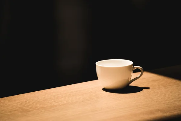 Чашка Ароматного Кофе Деревянном Столе — стоковое фото