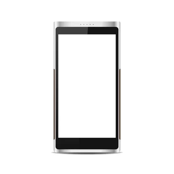 Vettore Mockup Smartphone Mockup Vettore Isolato Sfondo Bianco — Vettoriale Stock