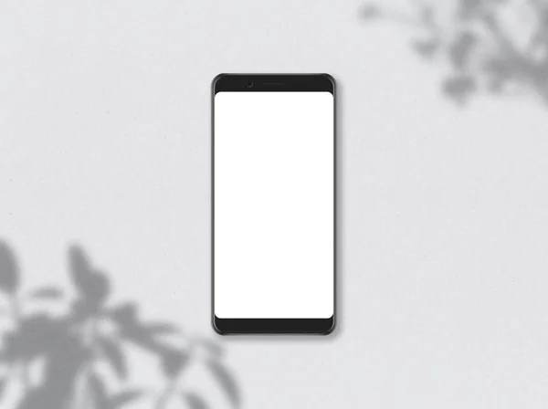 Novo Smartphone Com Tela Branca Branco Mockup Mockup Smartphone Com — Fotografia de Stock