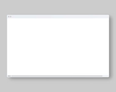 Video önizleme şablonu. Model vektörü izole edildi. Şablon tasarımı. Gerçekçi vektör illüstrasyonu.