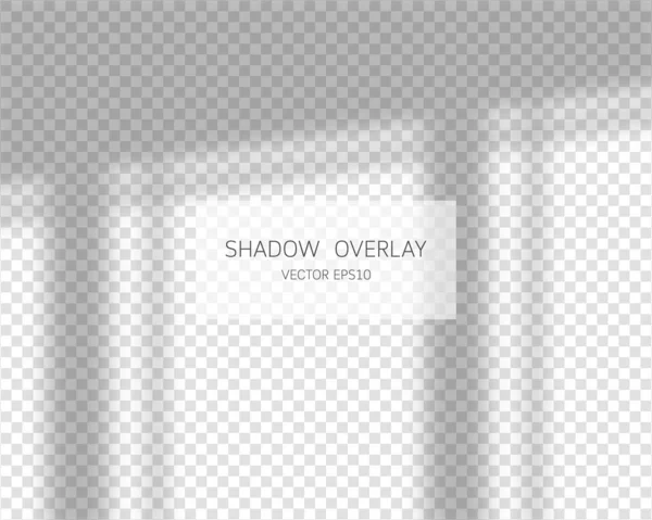 Schatten Overlay Effekt Natürliche Schatten Aus Dem Fenster Isoliert Auf — Stockvektor